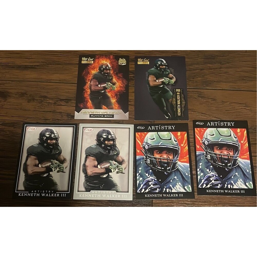 Kenneth Walker III 5 rookie card lot